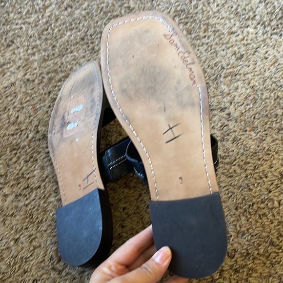 Sam Edelman Black Leather Sandals 9 - Picture 7 of 7
